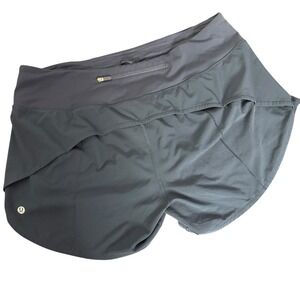 Lululemon Speed Up Short Long 4" Updated Fit Women Size 12 Tall Navy Blue